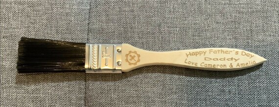 personalised & engraved Wooden paint brush birthday Fathers day gift