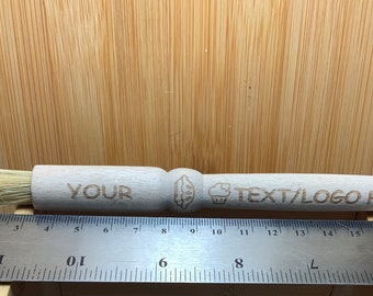 Personalised Wooden Pastry Brush 18cm long, Beech Wood, Baking Gift Idea