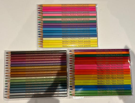 Personalised Triangular HB pencils   pastel, neon or metallic
