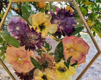 Pressed Flower Frame: Wedding Bouquet Preservation, Hanging Terrarium