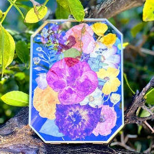 Wedding Pressed Flowers Bouquet Preservation, Wedding Bridal Flowers, Wedding, Funeral Pressed Flowers, Hanging Metal Glass Frame Decor