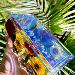Wedding Funeral Flower Preservation Resin Jewelry Box Organizer Paperweight Keepsake memories of your wedding, anniversary, funeral.