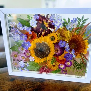 Wedding Bouquet Preservation Frame Pressed Flower Preservation, Framed Bouquet Preservation, Custom Bridal Flowers,  Wedding Gift Keepsake