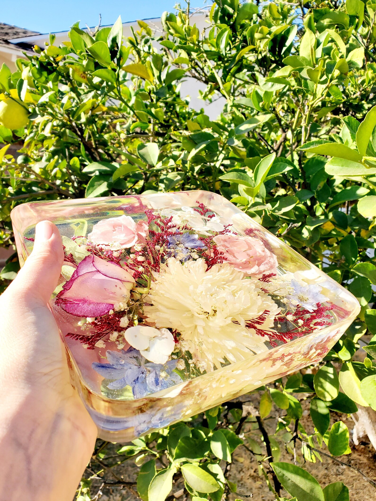 Preserving Wedding Flowers in Extra Large Resin Like Glass Etsy