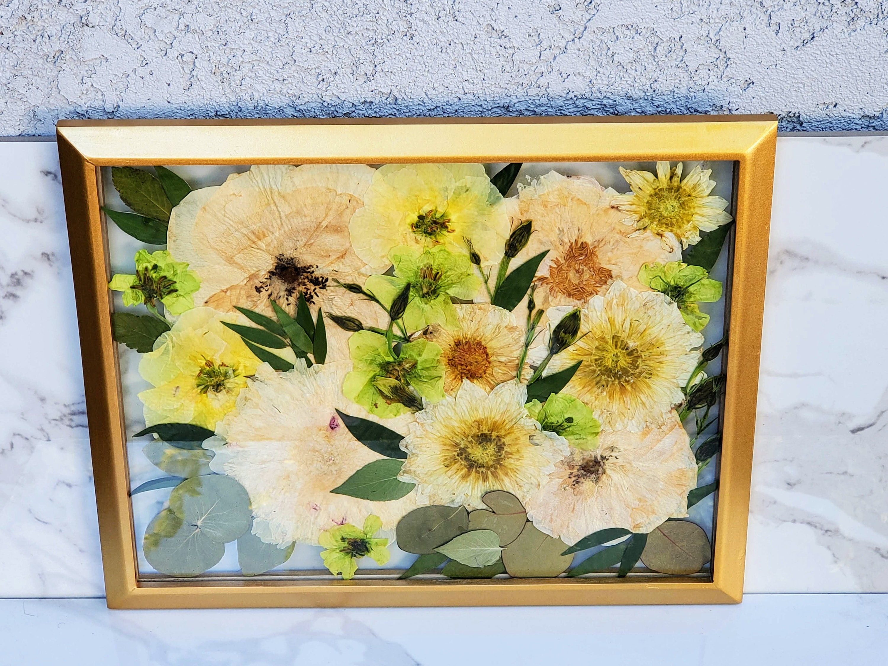 Wedding Funeral Pressed Flowers Keepsake Custom Pressed Flowers Bouquet