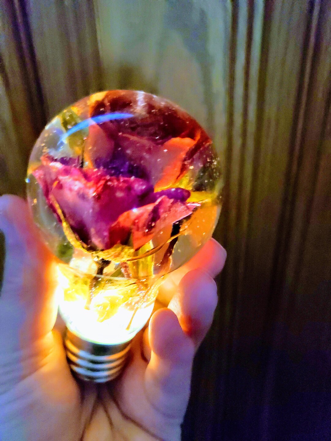 Preserving Wedding Flowers in Light Bulb Resin LED Lamp Etsy