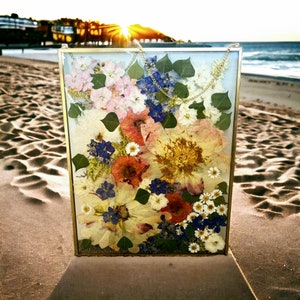 Pressed and Framed Wedding Bouquet, Custom Wedding Flower Art, Wedding Memento, Pressed Flower Art, Wedding Flowers, 11x14, Framed Flowers