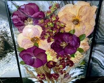 Custom Pressed Flower Frame - Wedding Flowers or Other Event Flowers