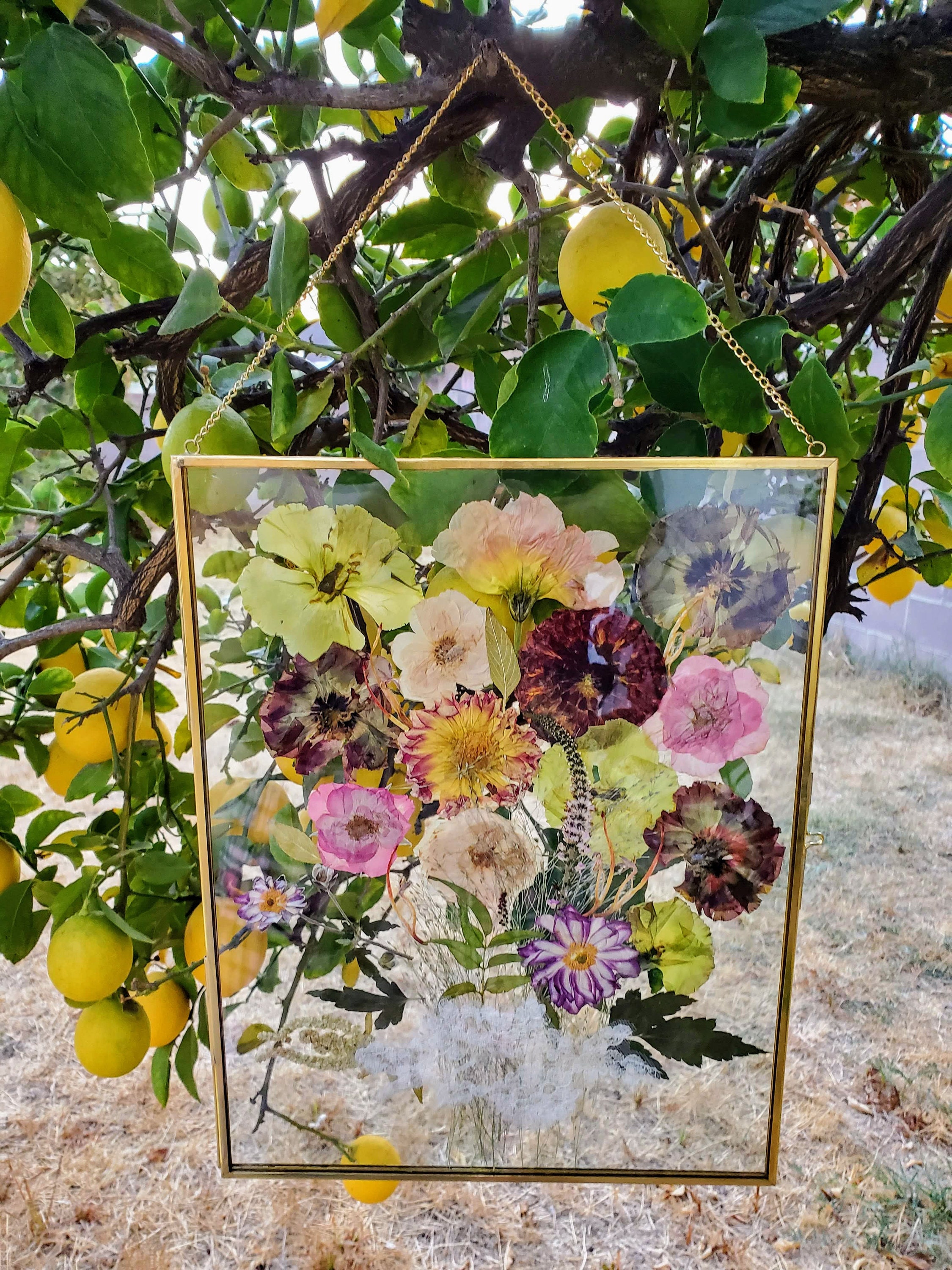 Preserved Pressed Wedding Flowers in Glass Frame Keepsake Etsy