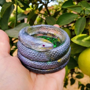 Custom Pet Ashes Memorial Urn: Resin Snake Candle Holder