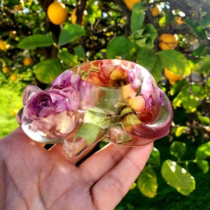 Pet Ashes Cat Memorial Urn: Resin Flower Candle Holder Keepsake