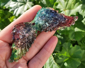 Pet Loss Memorial: Resin Angel Wings Keepsake with Ashes