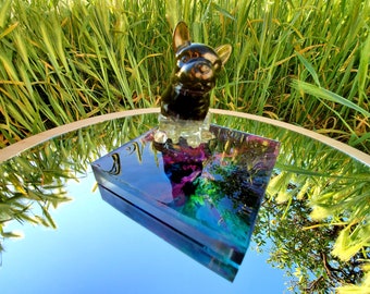 Pet Ashes Resin Paperweight: Dog Memorial Keepsake