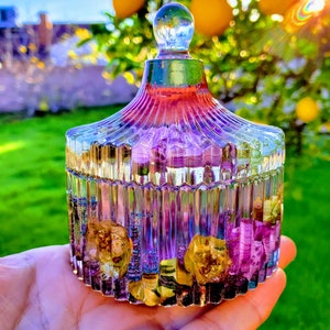 Custom Preserved Bridal Wedding Pressed Flowers Petals in Resin Trinket Box with Lid Paperweight Keepsake memories of your wedding,funeral.