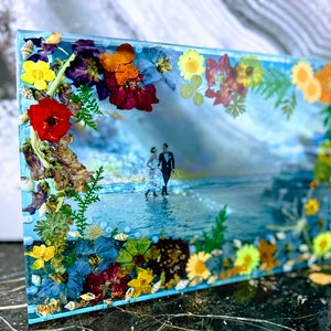 Wedding Pressed Flowers Preservation Frame, Wedding Bouquet Preservation, Funeral Flowers Frame.