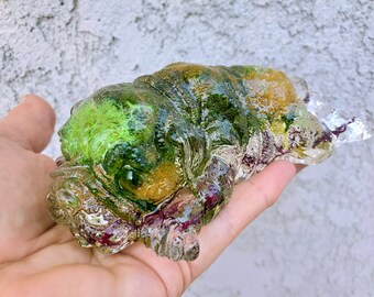 Pet Ashes Resin Paperweight: Dog Keepsake Memorial, Sympathy Gift