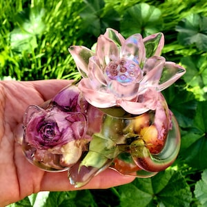Pet Ashes Cat Memorial Urn: Resin Flower Keepsake, Custom Cremains