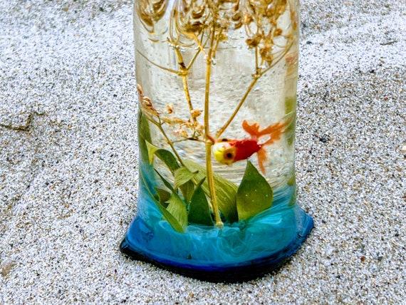 Aquarium Fish in a Bag Miniature Diorama Terrarium Fish Tank