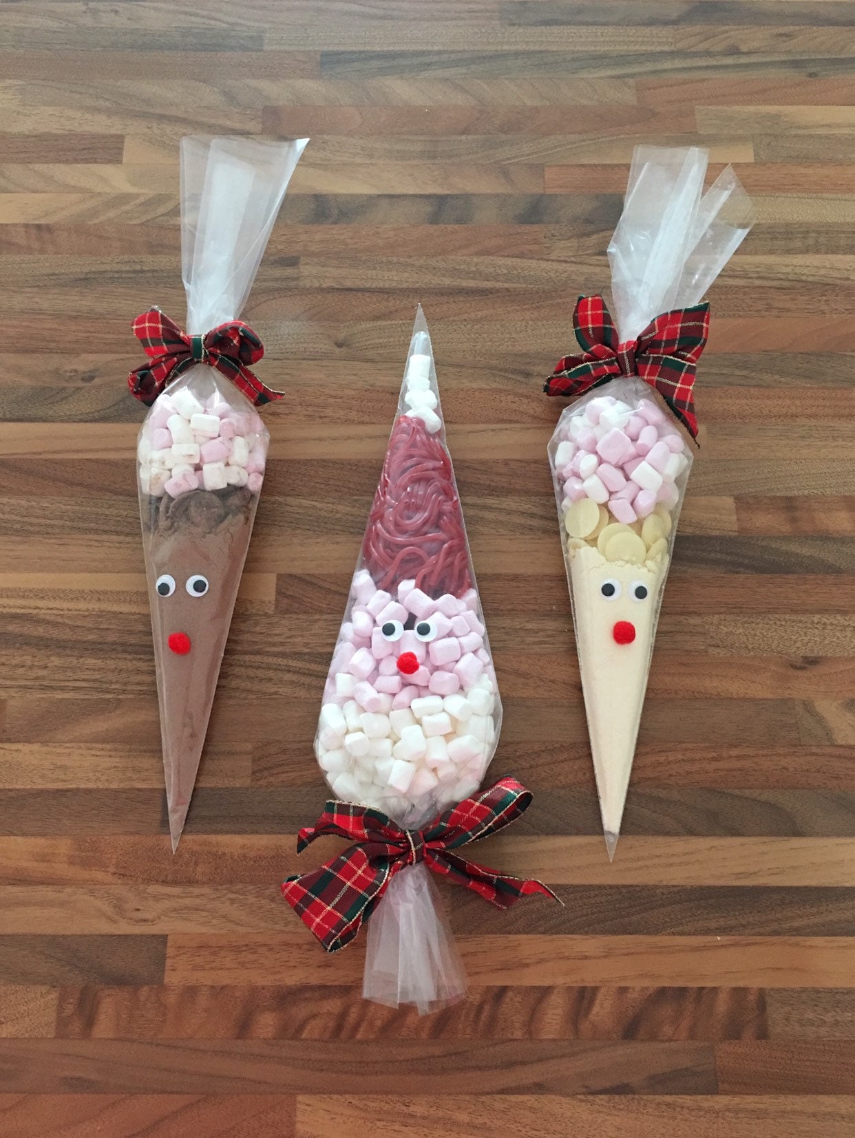Reindeer Hot Chocolate Cones And Santa Sweet Cone Etsy
