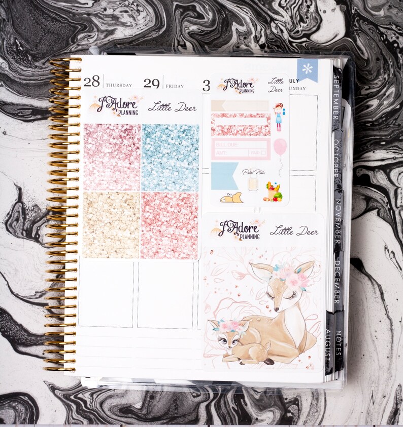 Foil Planner Sticker Kit for EC Erin Condren, Foiled Vertical Weekly ...