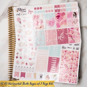 Foil A5 Horizontal Weekly Planner Sticker Kit for EC Erin Condren ...