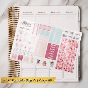 Foil A5 Horizontal Weekly Planner Sticker Kit for EC Erin Condren ...