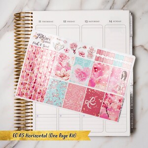 Foil A5 Horizontal Weekly Planner Sticker Kit for EC Erin Condren ...