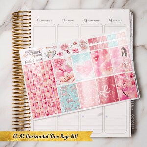 Foil A5 Horizontal Weekly Planner Sticker Kit for EC Erin Condren ...