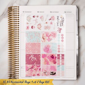 Foil A5 Horizontal Weekly Planner Sticker Kit for EC Erin Condren ...