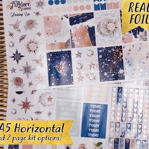 Holographic Foil A5 Planner Stickers: Erin Condren EC Horizontal Layout