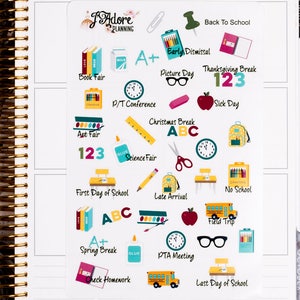 Eltern Lehrer Sticker, Schüler zurück zur Schule Aufkleber für Erin Condren und glücklich Planner