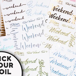 Autocollants de planificateur de bannière de week-end en aluminium, autocollants d'agenda de week-end avec inscription déjouée pour Erin Condren et Happy Planner