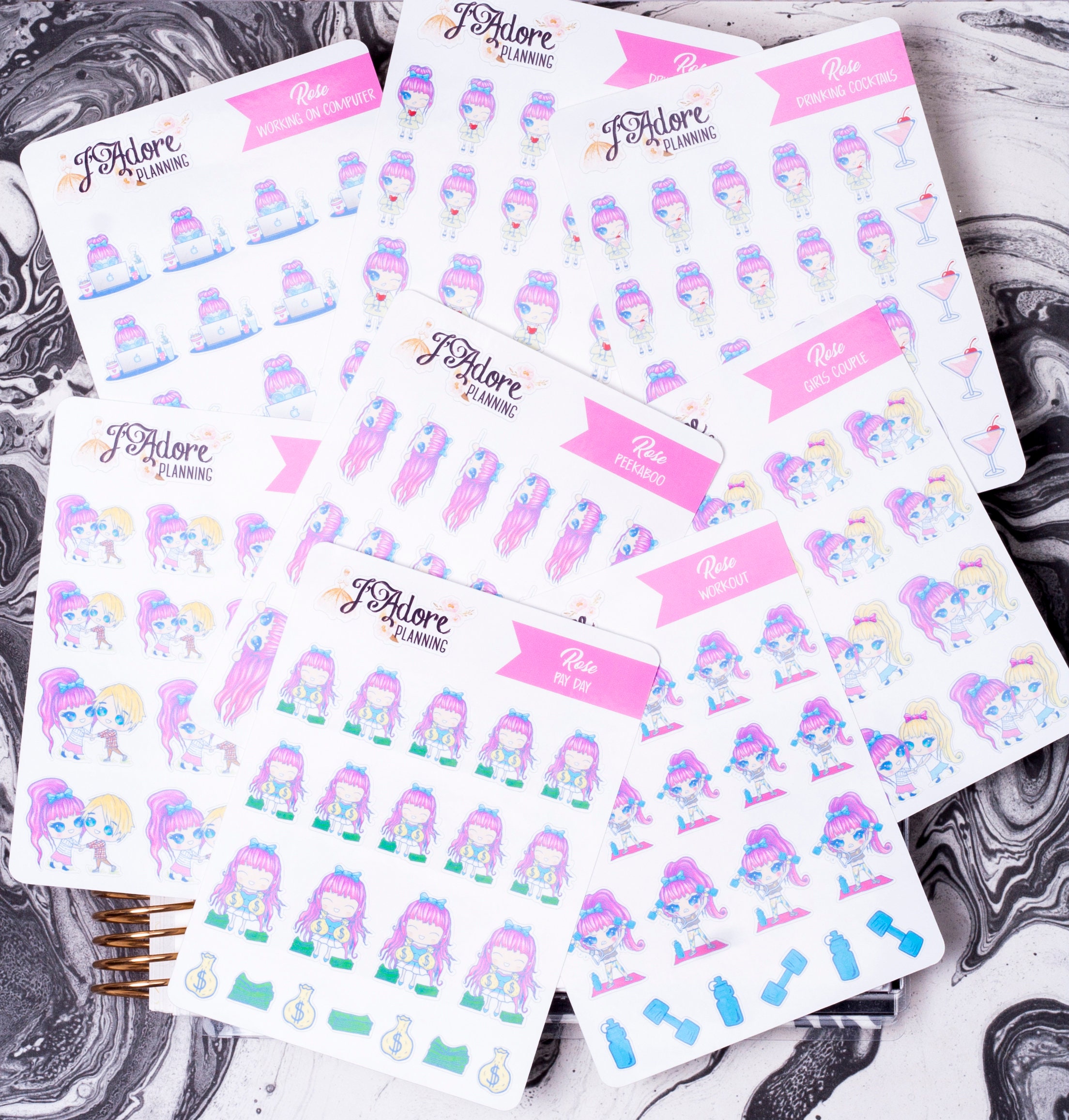 Kawaii Happy Face Happy Mail Printable Planner Stickers – Erin