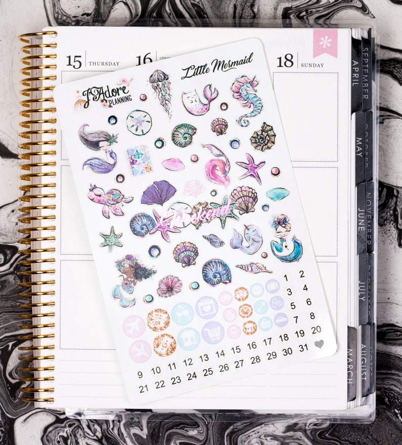 Foil Planner Sticker Kit for EC Erin Condren, Foiled Vertical Weekly ...