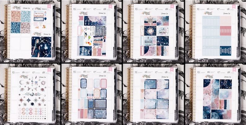 Foil Planner Sticker Kit for EC Erin Condren, Foiled Vertical Weekly ...