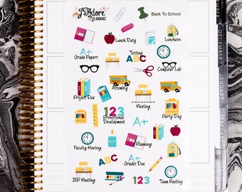 Parent Teacher Planner Stickers Student Back to School | Etsy
