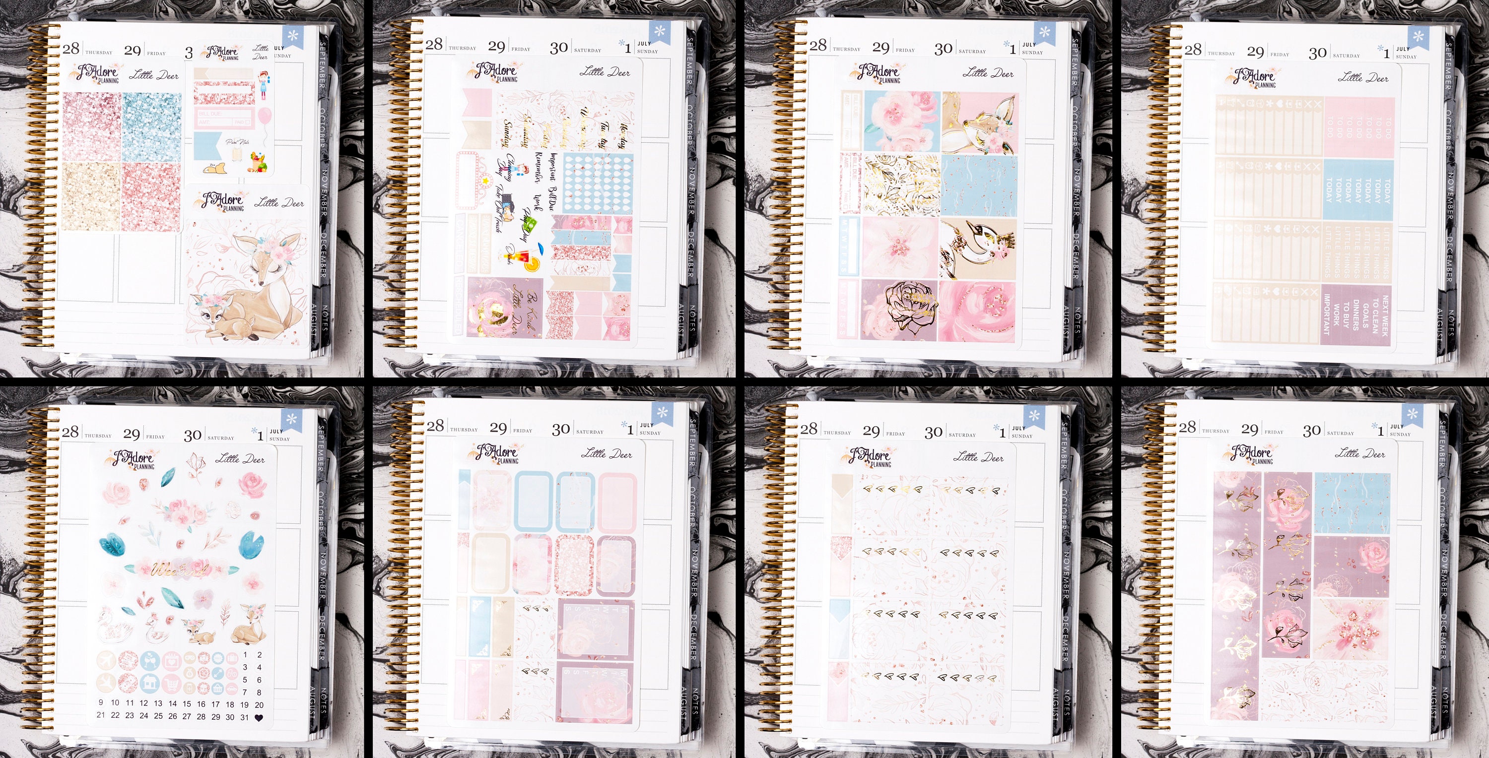 Foil Planner Sticker Kit for EC Erin Condren, Foiled Vertical Weekly ...