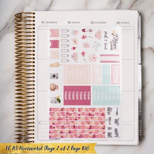 Foil A5 Horizontal Weekly Planner Sticker Kit for EC Erin Condren ...