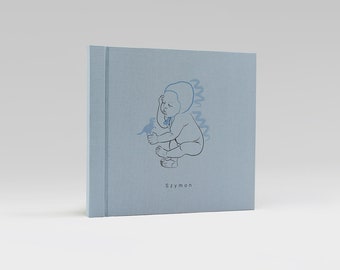 Personalized baby's first book with name a boy | kiddy DINO photo album