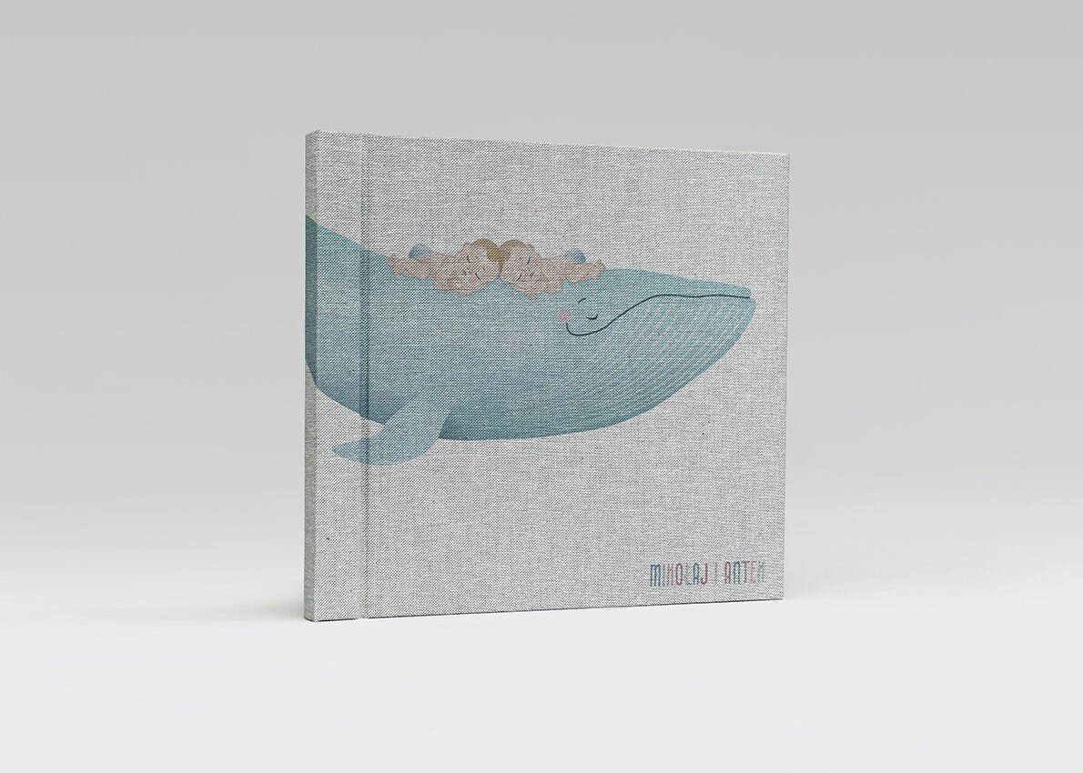 Personalized Baby Memory Book for Twins WHALE Baby Photo Etsy