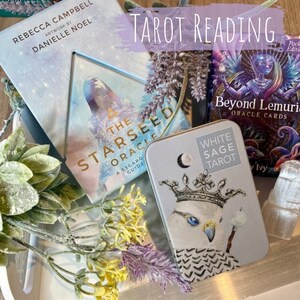 Schöne keltische Kreuz Legung mit Timing/Advice.White Sage Tarot. 1 Sternen-Samenkarte. 1 Jenseits von Lemuria Karte. 1 Kristall