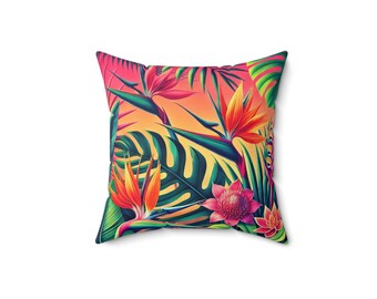 Aloha Sunset Square Pillow