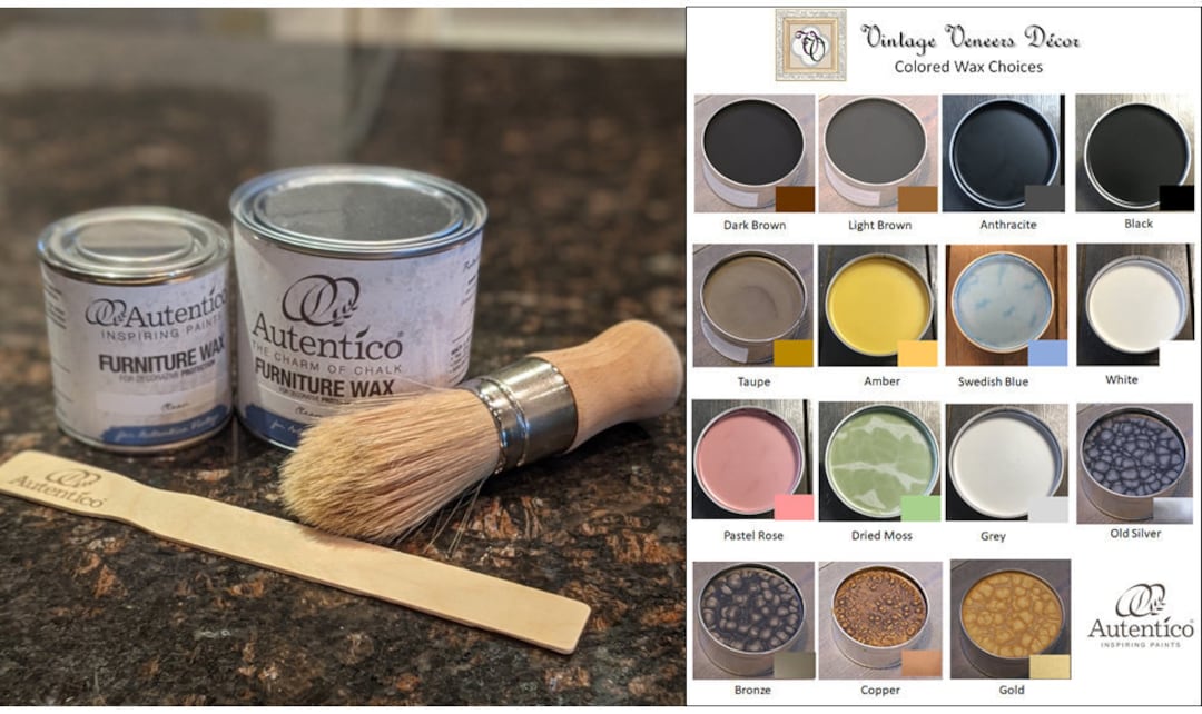 Autentico Furniture Wax, Clear Furniture Wax, Colored Furniture Wax