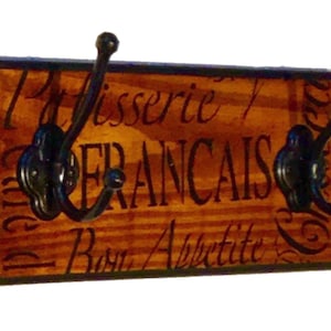 French Cafe Wall Mount Quatrefoil Hook Coat Rack, coat hook, clothes hook, clothes rack, French Country, coat storage, clothes storage