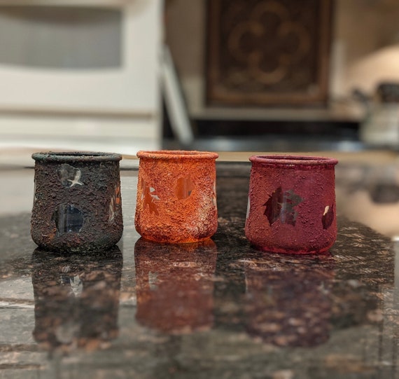 Glass Yogurt Jar Craft: DIY Fall Votive Candle Holder