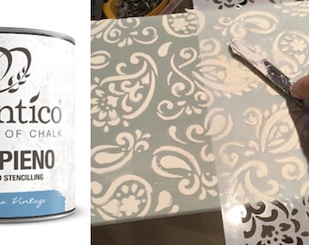 Autentico Terrapieno Raised Stencil Paste, Embossing Paste for Furniture, Fiber Paste, 3D Stenciling Paste, Texture Paste, Chalk Paste