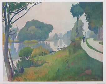 year 1999 Notre Dame in the rain The hundred masterpieces of the Ermitage ALBERT MARQUET Original vintage poster