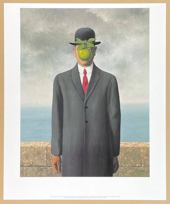 Rene Magritte Exhibition Poster the Son of Man Surrealist