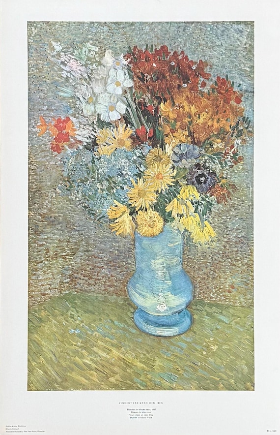 フィンセント・ファン・ゴッホ展ポスター - 青い花瓶の花 - 美術館所属