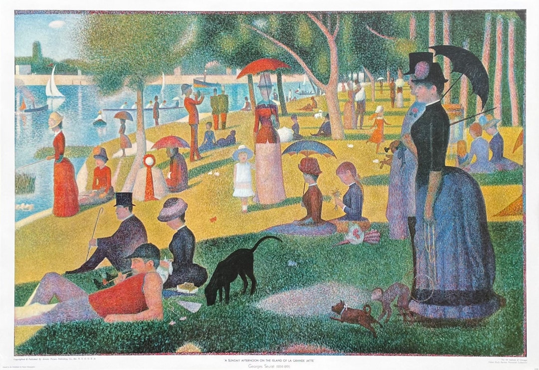 Georges Seurat Exhibition Poster - A Sunday Afternoon on the